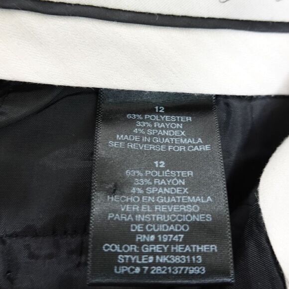 Norma Kamali Charcoal Gray Crop Trouser Pants Size 12 Altered at Waist - Picture 10 of 12